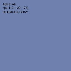 #6E81AE - Bermuda Gray Color Image